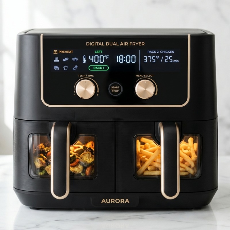 Double compartiment de cuisson indépendante
