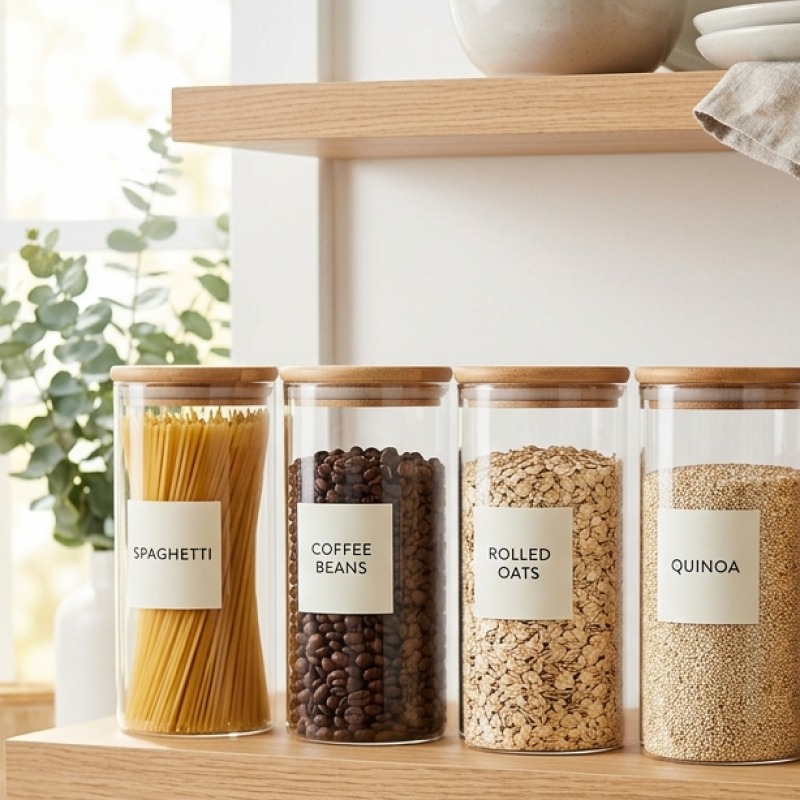 Couvercle en bambou naturel et joint silicone hermétique